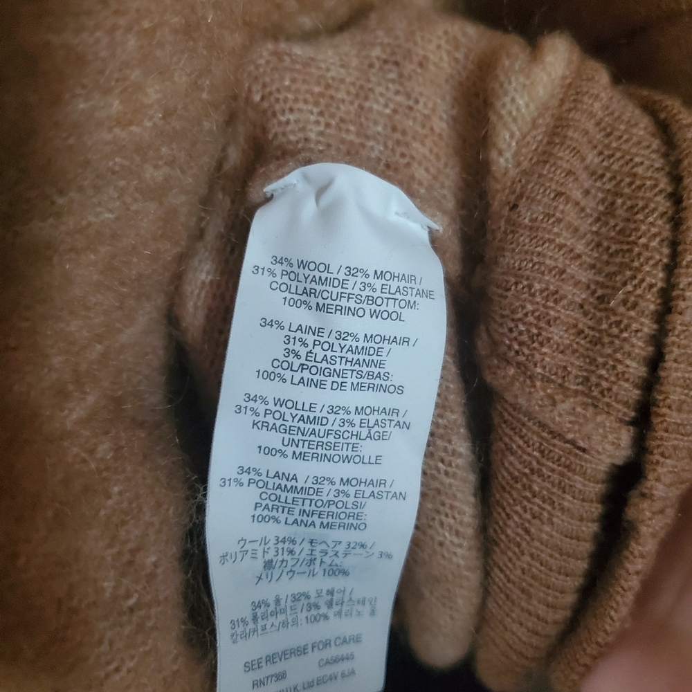 LAST CHANCE J. Crew Tan Crew Neck Sweater with Textured Knit - Picture 2 of 3
